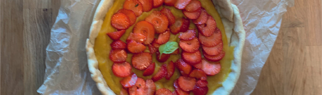 Erdbeer-Vanillepudding-Tarte