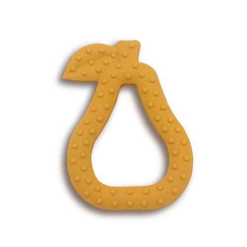 Beißringe in Birnenform in drei tollen Farben