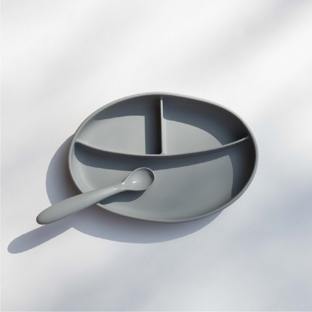 Silikonteller grau-blau Moodbild