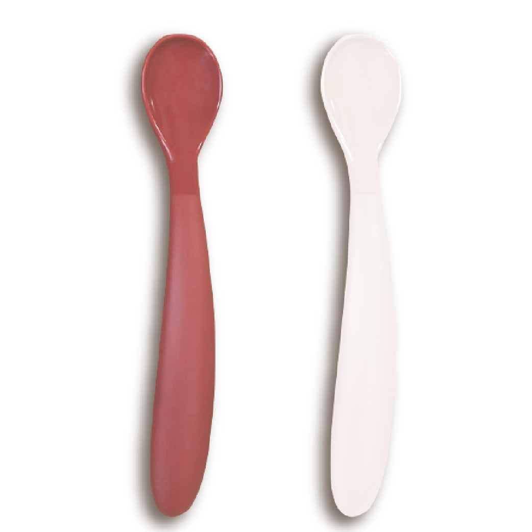 Silikonlöffel rot und weiß (Doppelpack)