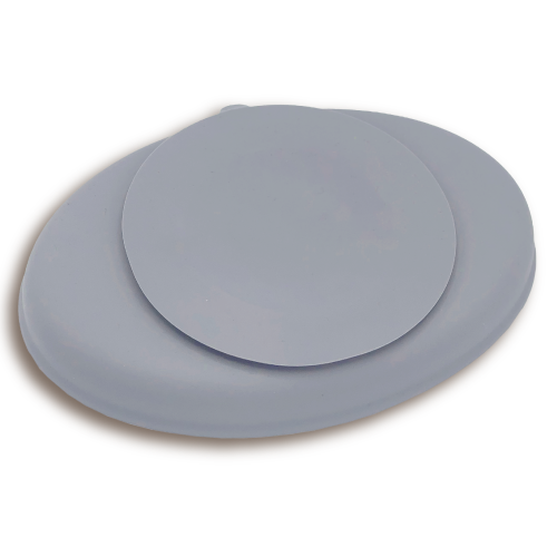 Silikonteller grau-blau mit Saugnapf