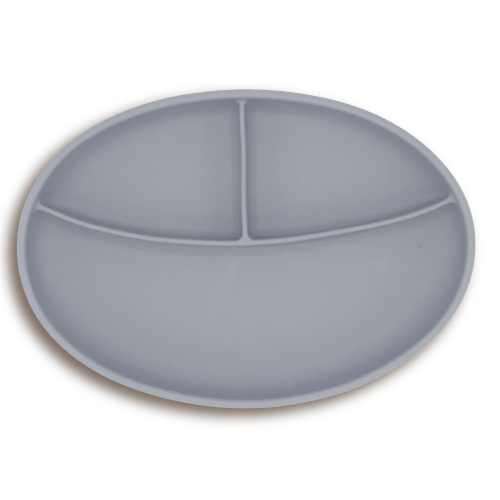 Silikonteller grau-blau
